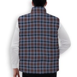 ScotsTee Shop Scottish Gayre Hunting Modern Crest Tartan Puffer Vest Winter White Duck Down Vest Sleeveless