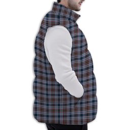 Tartan Puffer Vest Winter White Duck Down Vest Sleeveless