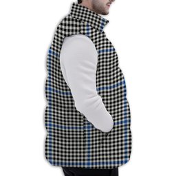 Tartan Puffer Vest Winter White Duck Down Vest Sleeveless