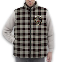 ScotsTee Shop Scottish Dunlop Hunting Modern Crest Tartan Puffer Vest Winter White Duck Down Vest Sleeveless