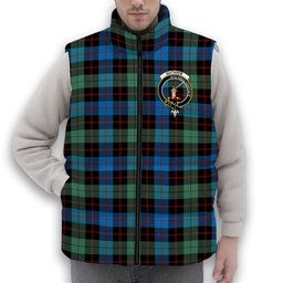ScotsTee Shop Scottish Guthrie Ancient Crest Tartan Puffer Vest Winter White Duck Down Vest Sleeveless