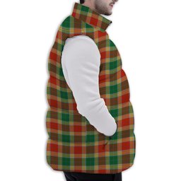 Tartan Puffer Vest Winter White Duck Down Vest Sleeveless