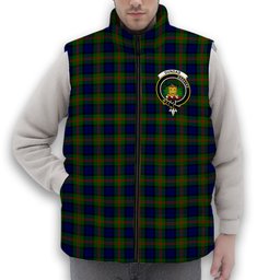 ScotsTee Shop Scottish Dundas Modern 02 Crest Tartan Puffer Vest Winter White Duck Down Vest Sleeveless