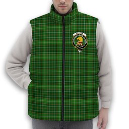 ScotsTee Shop Scottish Foster Hunting Crest Tartan Puffer Vest Winter White Duck Down Vest Sleeveless