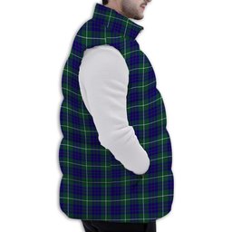 Tartan Puffer Vest Winter White Duck Down Vest Sleeveless