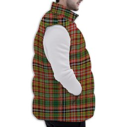 Tartan Puffer Vest Winter White Duck Down Vest Sleeveless