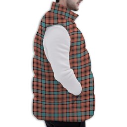 Tartan Puffer Vest Winter White Duck Down Vest Sleeveless
