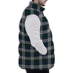 Tartan Puffer Vest Winter White Duck Down Vest Sleeveless