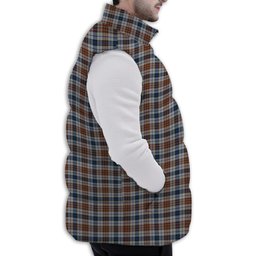 Tartan Puffer Vest Winter White Duck Down Vest Sleeveless