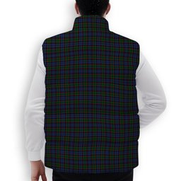 ScotsTee Shop Scottish Fletcher Crest Tartan Puffer Vest Winter White Duck Down Vest Sleeveless