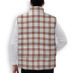 ScotsTee Shop Scottish Young Christina Ancient Crest Tartan Puffer Vest Winter White Duck Down Vest Sleeveless