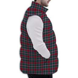Tartan Puffer Vest Winter White Duck Down Vest Sleeveless