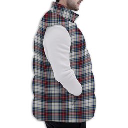 Tartan Puffer Vest Winter White Duck Down Vest Sleeveless
