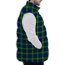 Tartan Puffer Vest Winter White Duck Down Vest Sleeveless