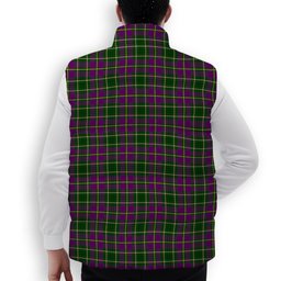 ScotsTee Shop Scottish Taylor Crest Tartan Puffer Vest Winter White Duck Down Vest Sleeveless