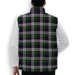 ScotsTee Shop Scottish MacCallum Dress - TD Crest Tartan Puffer Vest Winter White Duck Down Vest Sleeveless