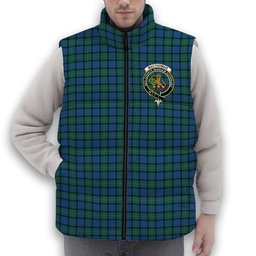 ScotsTee Shop Scottish MacThomas Crest Tartan Puffer Vest Winter White Duck Down Vest Sleeveless