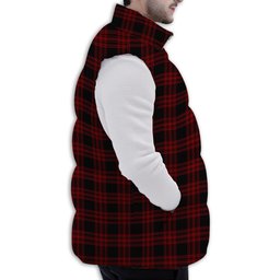 Tartan Puffer Vest Winter White Duck Down Vest Sleeveless