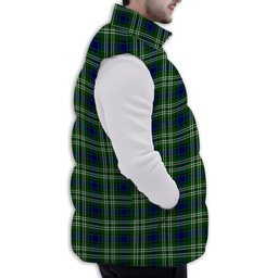 Tartan Puffer Vest Winter White Duck Down Vest Sleeveless