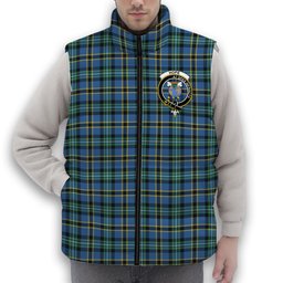 ScotsTee Shop Scottish Hope Ancient Crest Tartan Puffer Vest Winter White Duck Down Vest Sleeveless