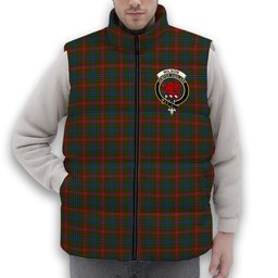ScotsTee Shop Scottish Wilson Janet Crest Tartan Puffer Vest Winter White Duck Down Vest Sleeveless