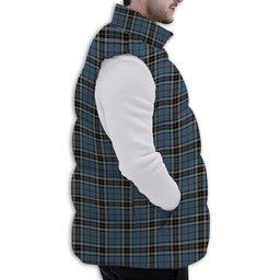 Tartan Puffer Vest Winter White Duck Down Vest Sleeveless