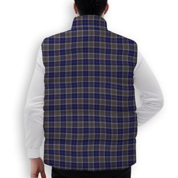 ScotsTee Shop Scottish Thompson Variant Crest Tartan Puffer Vest Winter White Duck Down Vest Sleeveless