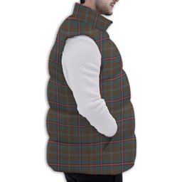 Tartan Puffer Vest Winter White Duck Down Vest Sleeveless