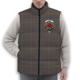 ScotsTee Shop Scottish Young Reproduction Crest Tartan Puffer Vest Winter White Duck Down Vest Sleeveless