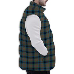 Tartan Puffer Vest Winter White Duck Down Vest Sleeveless