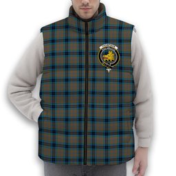 ScotsTee Shop Scottish Thompson Hunting Ancient Crest Tartan Puffer Vest Winter White Duck Down Vest Sleeveless