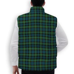 ScotsTee Shop Scottish Semple Ancient Crest Tartan Puffer Vest Winter White Duck Down Vest Sleeveless