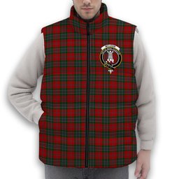 ScotsTee Shop Scottish McLean Crest Tartan Puffer Vest Winter White Duck Down Vest Sleeveless