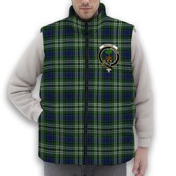 ScotsTee Shop Scottish Swinton Crest Tartan Puffer Vest Winter White Duck Down Vest Sleeveless