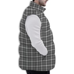 Tartan Puffer Vest Winter White Duck Down Vest Sleeveless