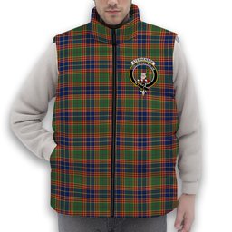ScotsTee Shop Scottish Stephenson Old Modern Crest Tartan Puffer Vest Winter White Duck Down Vest Sleeveless
