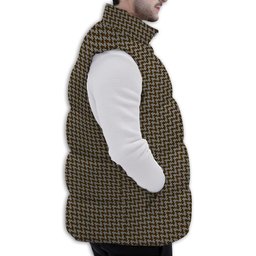 Tartan Puffer Vest Winter White Duck Down Vest Sleeveless