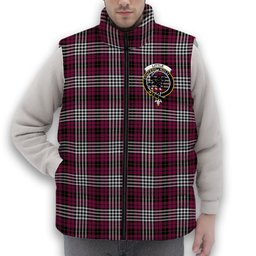 ScotsTee Shop Scottish Little of Morton Rigg Modern Crest Tartan Puffer Vest Winter White Duck Down Vest Sleeveless