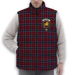 ScotsTee Shop Scottish MacTavish 2 Crest Tartan Puffer Vest Winter White Duck Down Vest Sleeveless