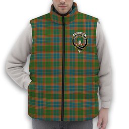 ScotsTee Shop Scottish Stephenson Old Ancient Crest Tartan Puffer Vest Winter White Duck Down Vest Sleeveless