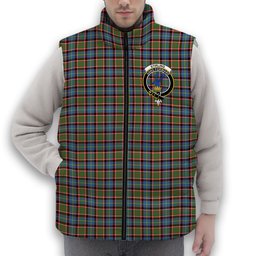 ScotsTee Shop Scottish Stirling SC Crest Tartan Puffer Vest Winter White Duck Down Vest Sleeveless