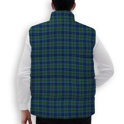 ScotsTee Shop Scottish Marshall Crest Tartan Puffer Vest Winter White Duck Down Vest Sleeveless
