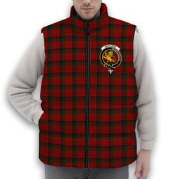 ScotsTee Shop Scottish Nicolson MacNicol Crest Tartan Puffer Vest Winter White Duck Down Vest Sleeveless