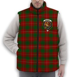 ScotsTee Shop Scottish MacPhee Crest Tartan Puffer Vest Winter White Duck Down Vest Sleeveless