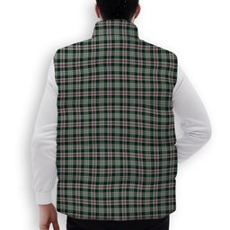 ScotsTee Shop Scottish MacDuff Dress 2 Crest Tartan Puffer Vest Winter White Duck Down Vest Sleeveless