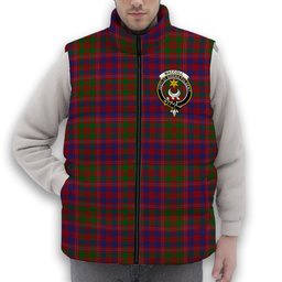 ScotsTee Shop Scottish MacColl Hunting Crest Tartan Puffer Vest Winter White Duck Down Vest Sleeveless