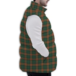 Tartan Puffer Vest Winter White Duck Down Vest Sleeveless