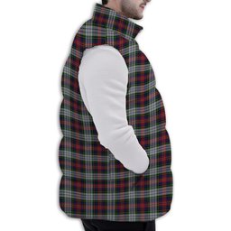 Tartan Puffer Vest Winter White Duck Down Vest Sleeveless
