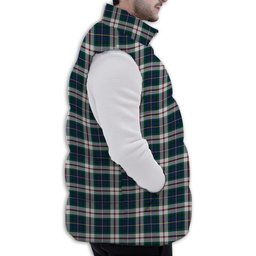 Tartan Puffer Vest Winter White Duck Down Vest Sleeveless
