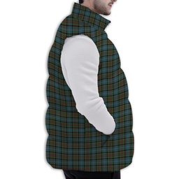 Tartan Puffer Vest Winter White Duck Down Vest Sleeveless